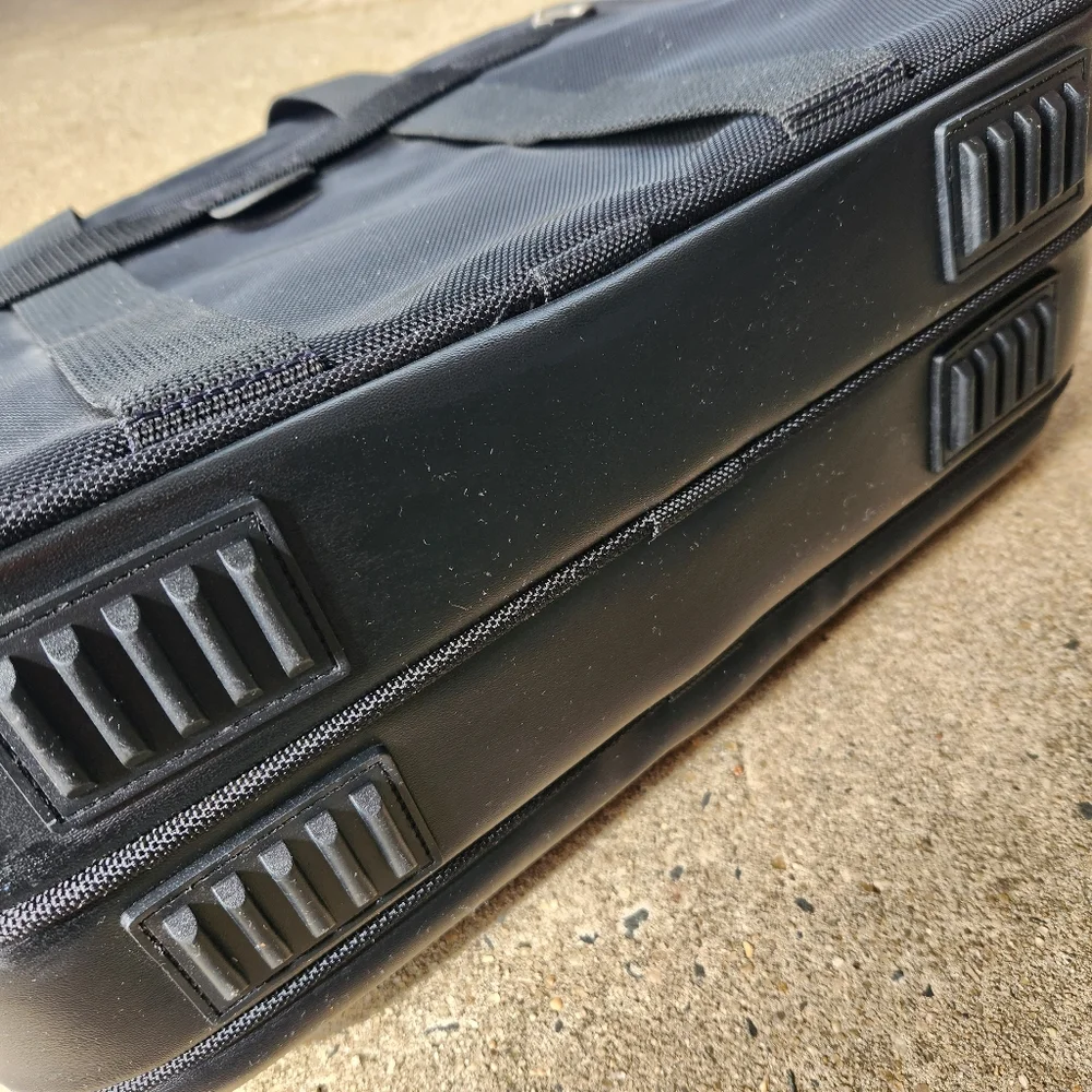 HP Invent Black Laptop Multi Pocket Briefcase Bag Work Office EUC